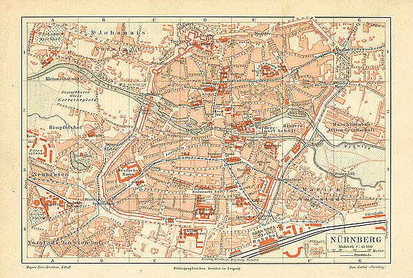 Карта Нюрнберга, конец 19 в. 1