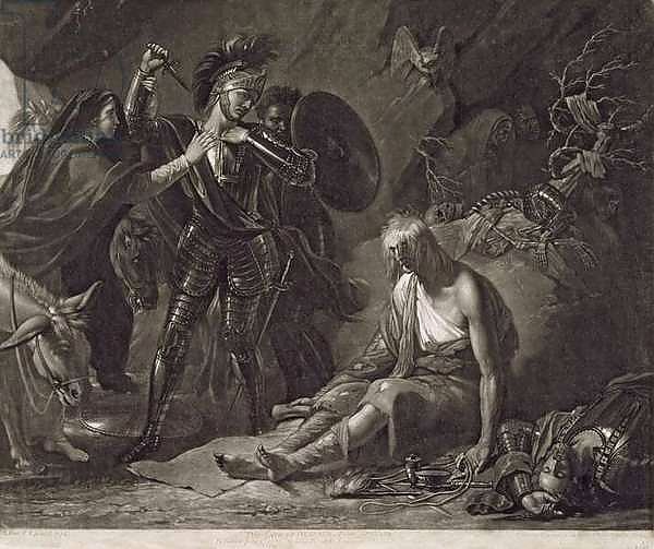 The Cave of Despair, from Spenser, engraved by Valentine Green 1775