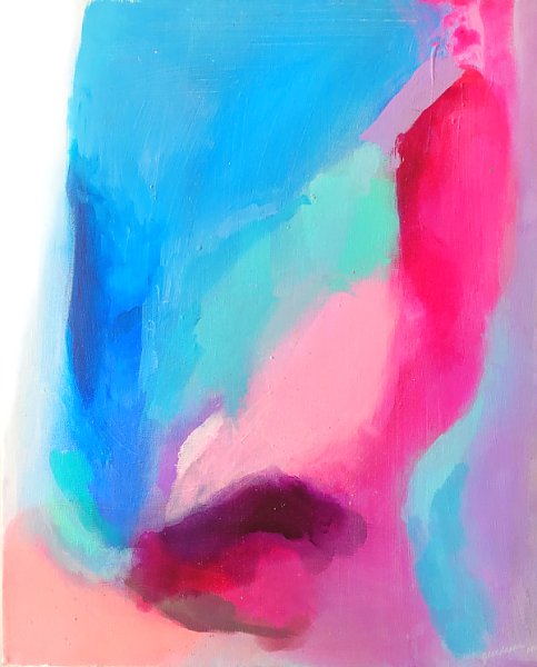 Розово-голубая абстракция 1