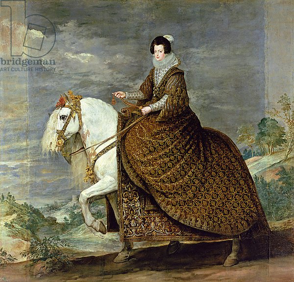 Equestrian portrait of Elisabeth de France, wife of Philip IV of Spain