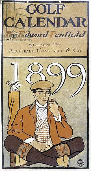 Calendar: “” Golf Calendar”” by Edward Penfield, 1899