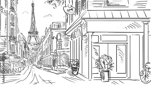 Париж в Ч/Б рисунках #8