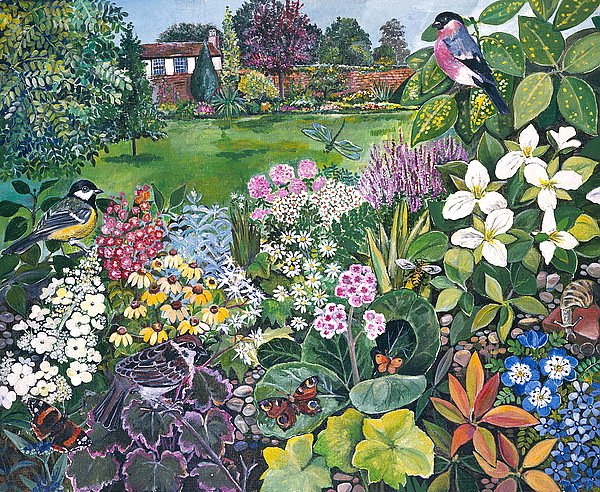The Garden with Birds and Butterflies
