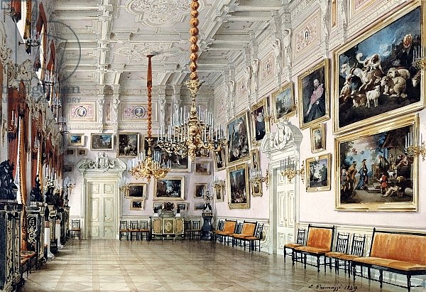 The Dance hall in at Count Bezborodko's House, St. Petersburg, 1849