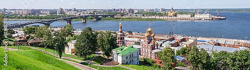 Россия, Нижний Новгород. Панорама с видом на стрелку