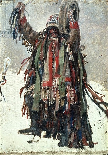 A Shaman, sketch for 'Yermak Conquers Siberia', 1893