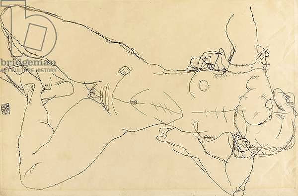 Reclining female nude, 1914 1