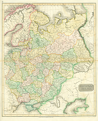 Постер Карта европейской части России, 1817 г.