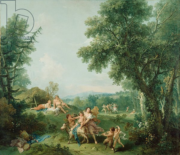 Landscape with the Education of Bacchus, 1744