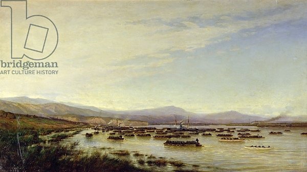 The Russian Army crossing the Danube in June 1877, 1878