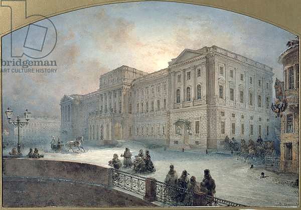 View of the Mariinsky Palace in Winter, 1863