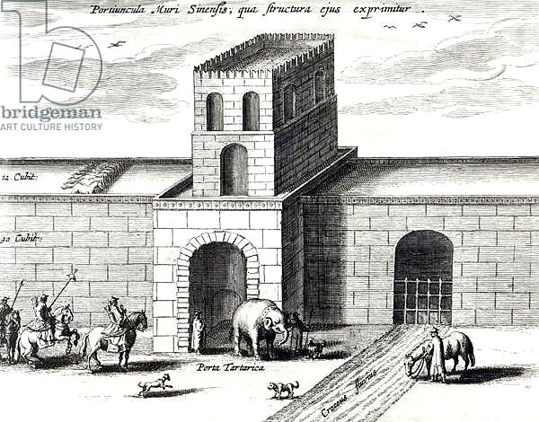 A Doorway in the Great Wall,from 'China illustrated' by Athanasius Kircher 1667