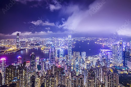 Китай, Гогконг. Панорама с птичьего полета №10