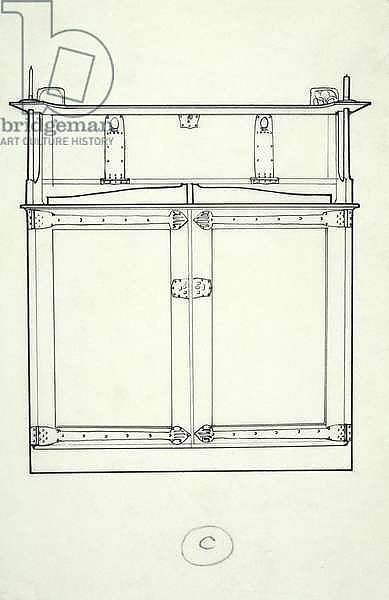 Line drawing of furniture, c.1910