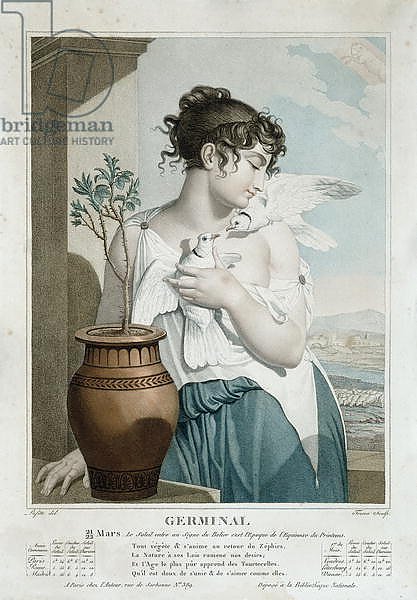 Germinal, seventh month of the Republican Calendar, engraved by Tresca, c.1794