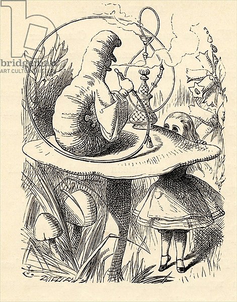 Advice from a Caterpillar, from 'Alice's Adventures in Wonderland' by Lewis Carroll, published 1891