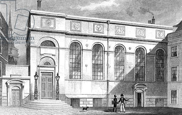 Stationers' Hall, Stationers' Hall Court, engraved by W. Watkins, 1830