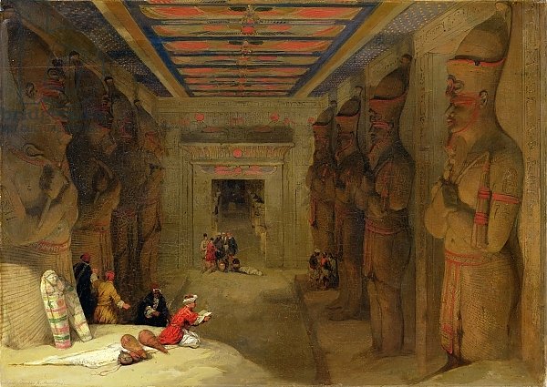 The Hypostyle Hall of the Great Temple at Abu Simbel, Egypt, 1849
