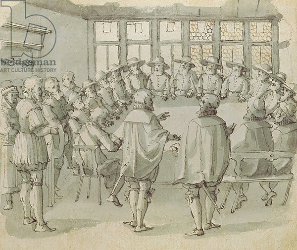 A guild meeting, second half 17th century
