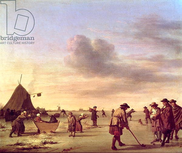 Golfers on the Ice near Haarlem, 1668