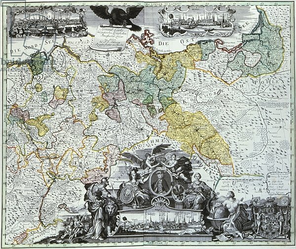 Master Sheet of the Prussian Sovereign Countries, c.1765