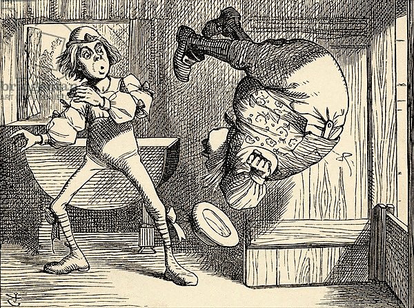 Father William does a back somersault, from 'Alice's Adventures in Wonderland'