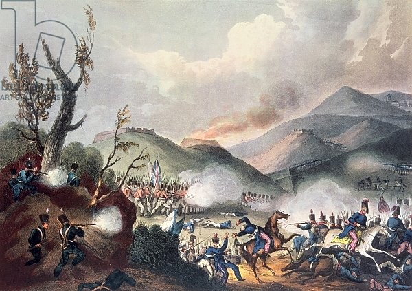 Battle of Busaco, 27th September, 1810, engraved by Thomas Sutherland
