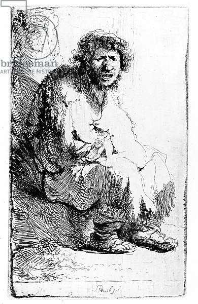 Beggar seated on a bank, 1630
