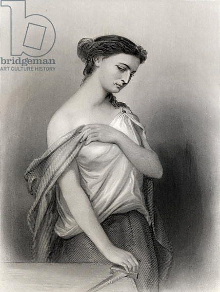 Lucretia, illustration from 'World Noted Women' by Mary Cowden Clarke, 1858