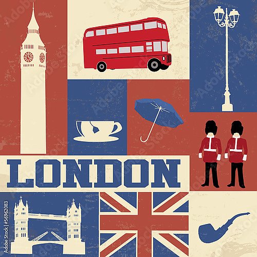 Постер Символы Лондона. Великобритания