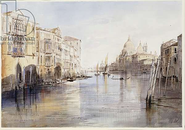 The Grand Canal, with Santa Maria Della Salute, Venice, Italy, 1865
