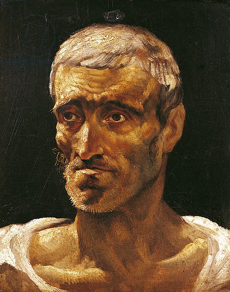 Head of a Shipwrecked Man, study for the Raft of Medusa, 1817-19