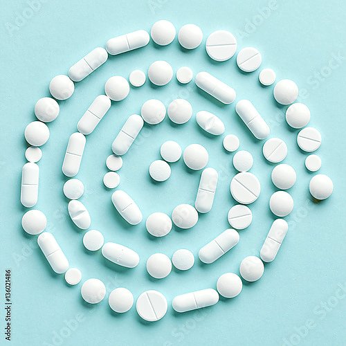 Спираль из таблеток