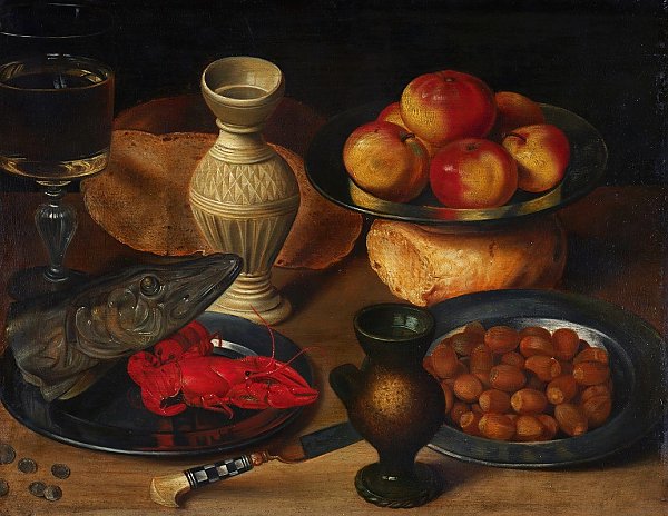 Still Life With Pike’S Head And Hazelnuts