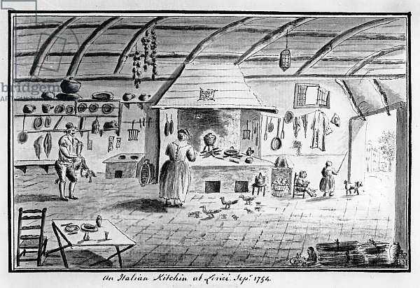View of an Italian kitchen at Lerici, September 1754