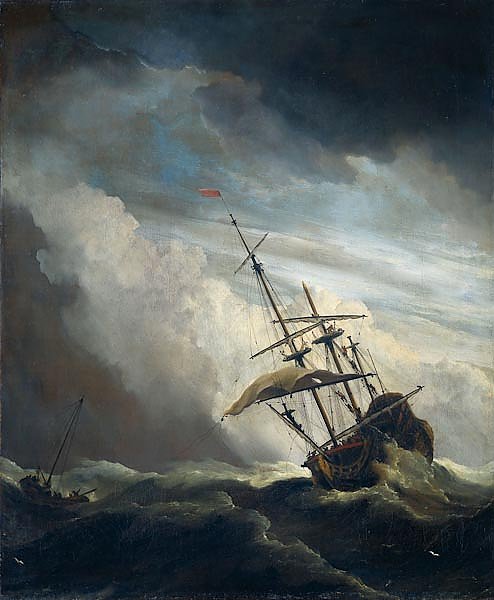 A ship in need in a raging storm