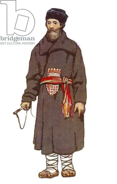 Russian traditional dress - illustration by N. Vinogradova 1