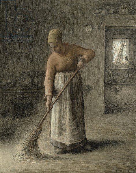 A Farmer's wife sweeping, 1867