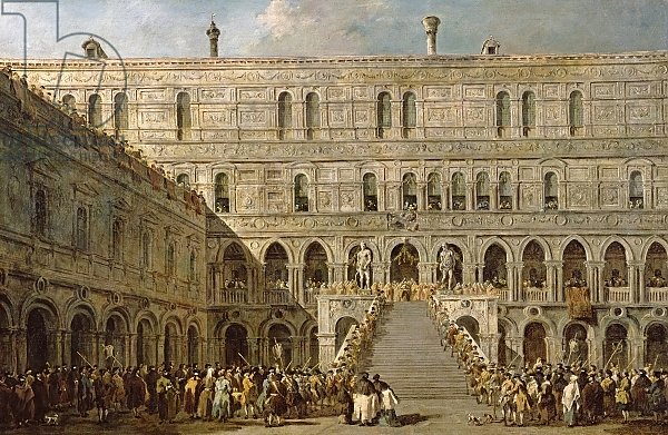 The Coronation of the Doge of Venice on the Scala dei Giganti of the Palazzo Ducale, 1766-70