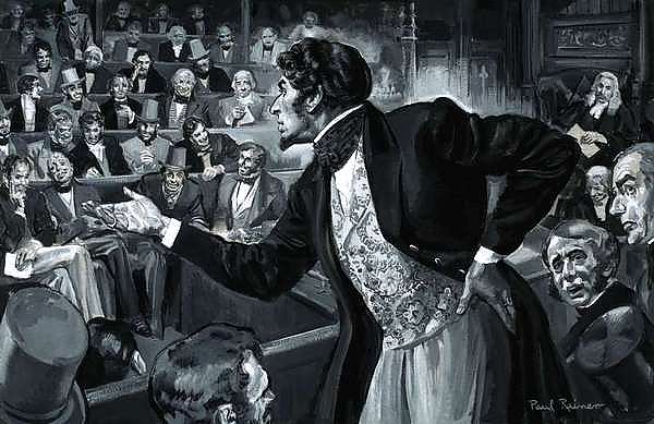 Benjamin Disraeli during his maiden speech to Parliament