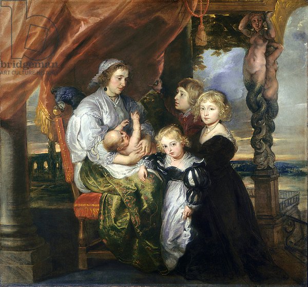 Deborah Kip, Wife of Sir Balthasar Gerbier, and Her Children, c.1629-30