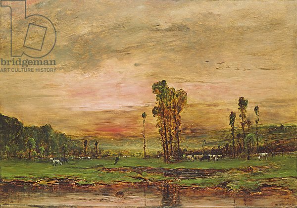 Evening Landscape with a Herd of Cattle near Jouy-en-Josas, 1881