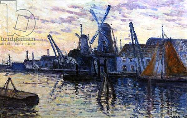 Windmills in Holland, 1908