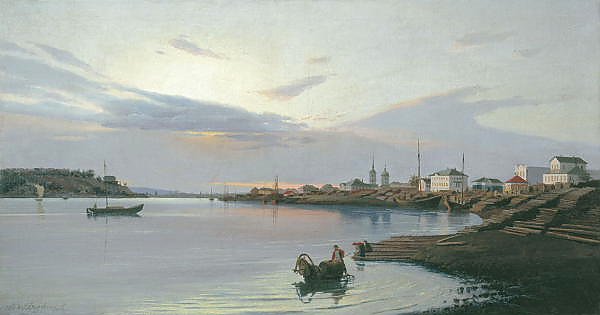 Набережная Ангары в Иркутске. 1886