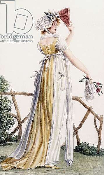 A country style ladies dress, illustration from 'Journal des Dames et des Modes', 1799