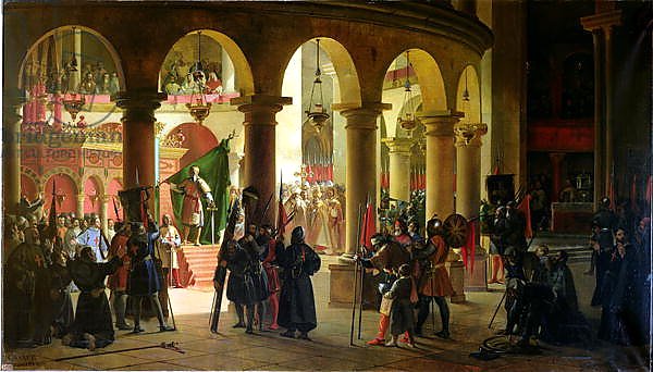 Godfrey of Bouillon Depositing the Trophies of Askalon in the Holy Sepulchre Church, 1839