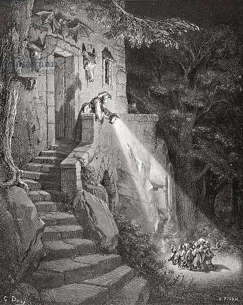 The Dwelling of the Ogre, engraved by Heliodore Joseph Pisan c.1868