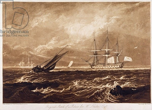 The Leader Sea Piece, engraved by Charles Turner 1859-61