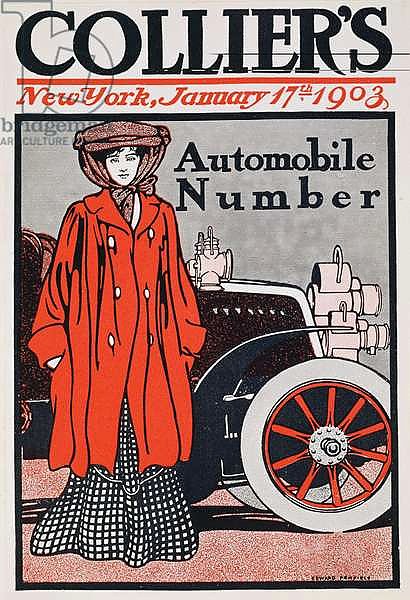 Cover illustration for the Automobile Number, Collier's Magazine, January 17th 1903