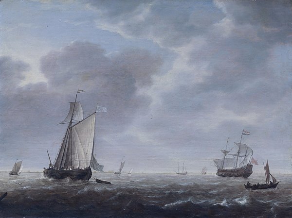 Голландские военные корабли в бриз